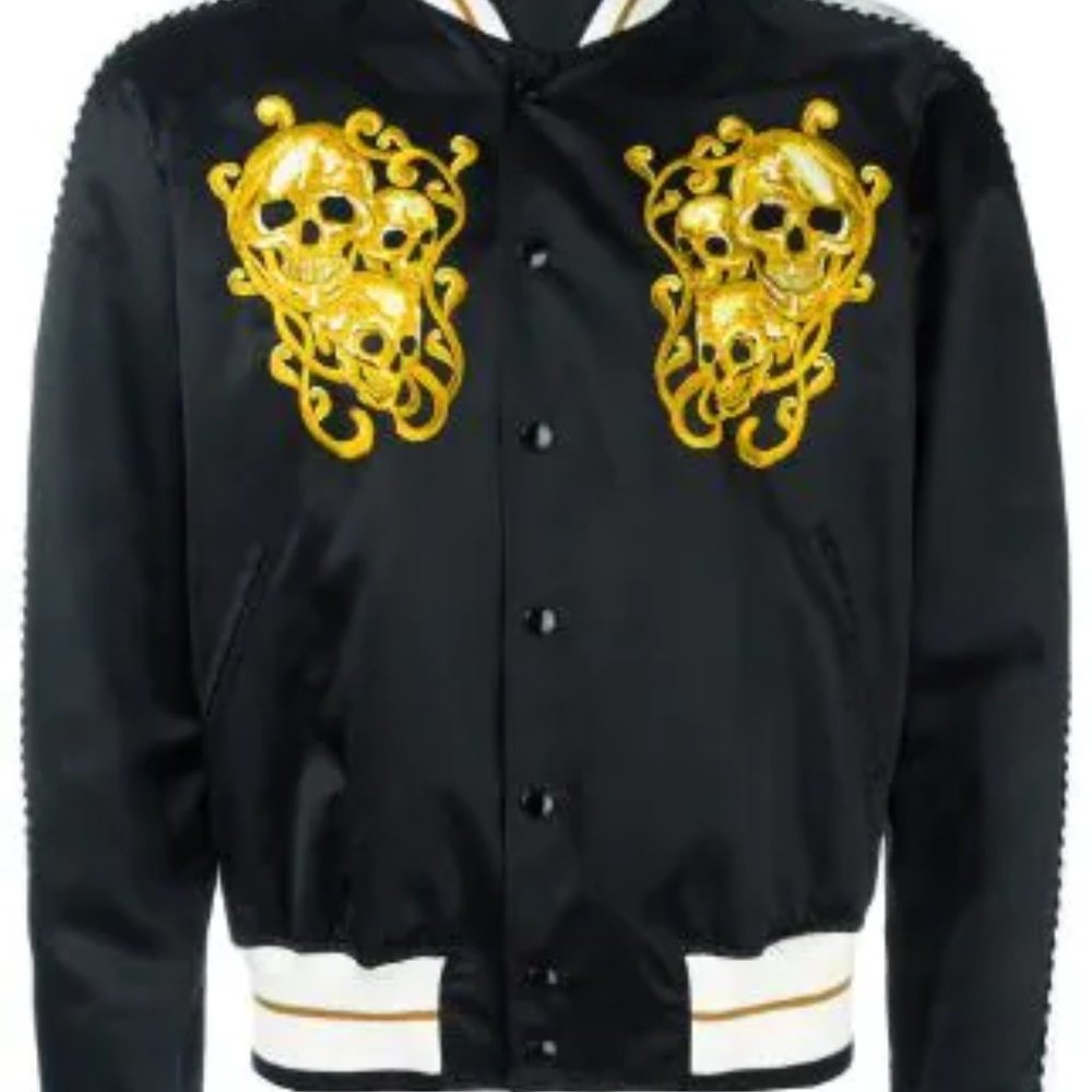 Alexander McQueen skull embroidered bomber jacket - Picture 4 of 10